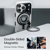 AULUMU Magnetisk 360° Roterende Mobilholder med Z-Akse - MagSafe Kompatibel - Svart