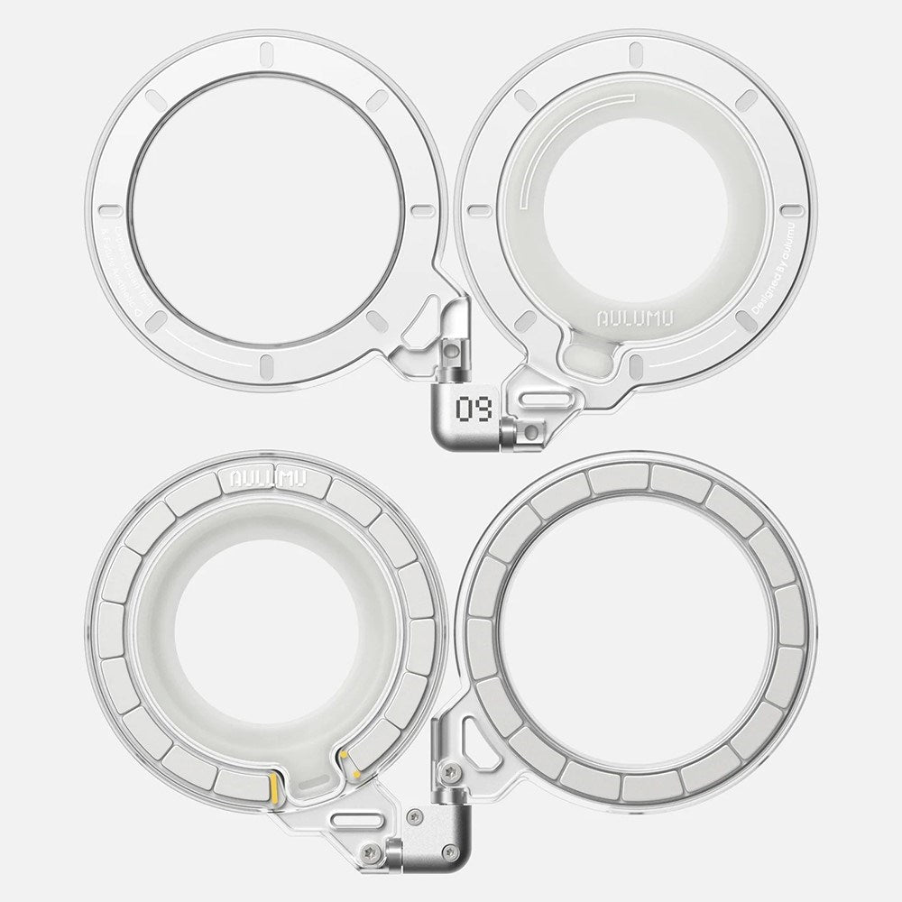 AULUMU Magnetisk 360° Roterende Mobilholder med Z-Akse - MagSafe Kompatibel - Hvit