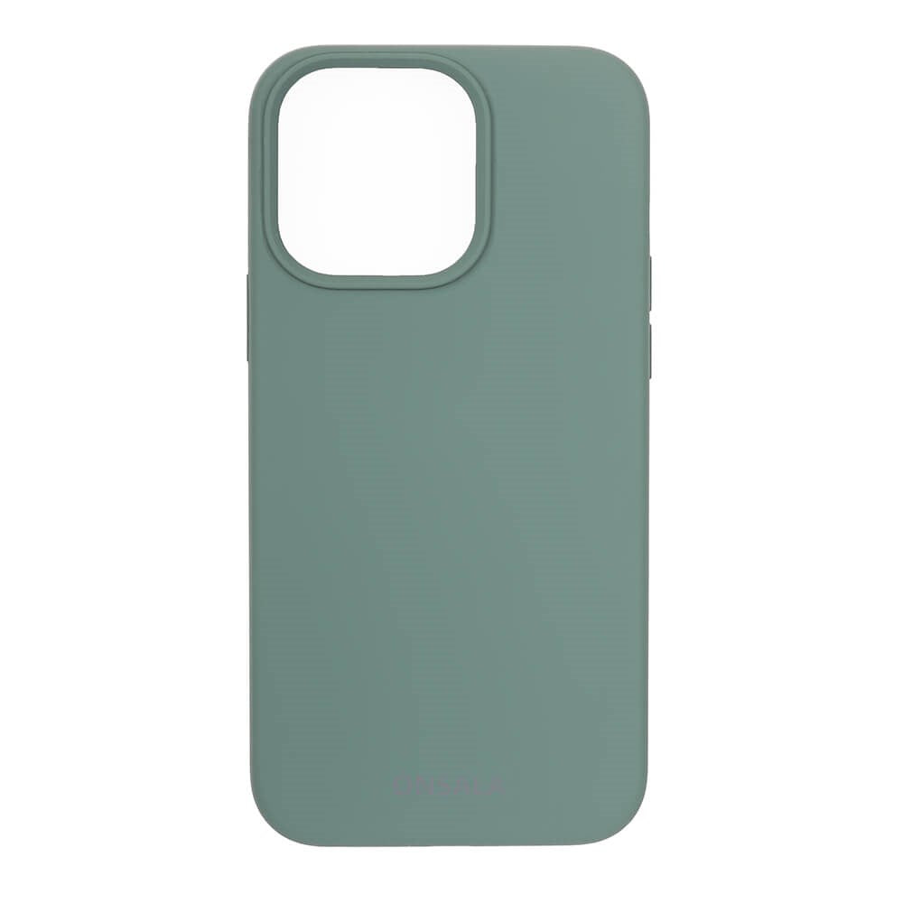 iPhone 13 Pro GEAR Onsala Collection Liquid Silicone Bakdeksel - Olive Green