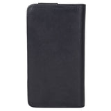 GEAR Buffalo Wallet Universal Ekte Skinnetui med Lommebok Svart - (Maks. Mobil: 157 x 76 x 10 mm)