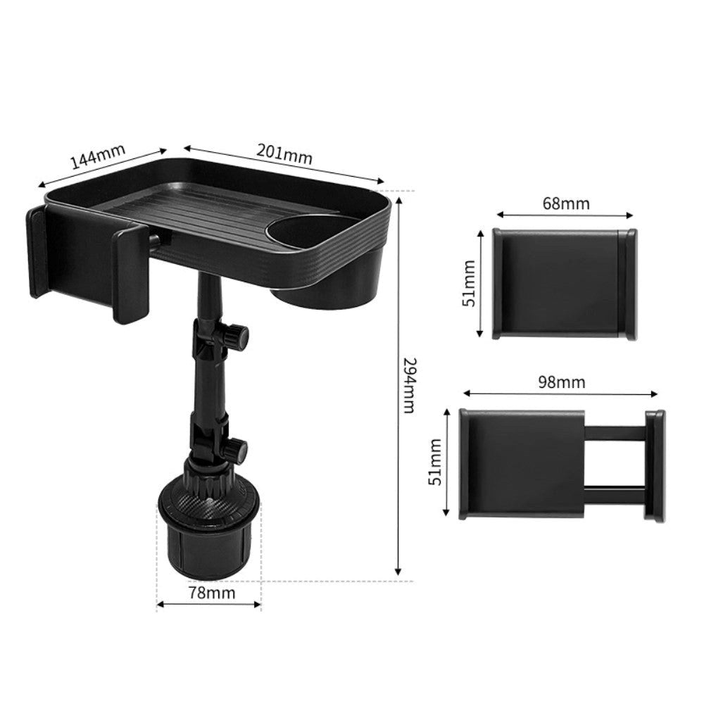 Multifunksjonell Mobilholder for Koppholder i Bil - Roterbar - Max Mobil: 60 - 90mm - Svart