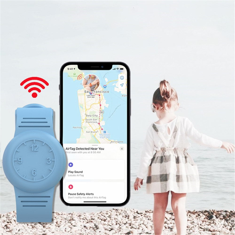 Apple AirTag 1. & 2. Gen. Silikonrem – Lysende Grønn