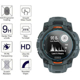 Garmin Instinct 3 Solar (45mm) Herdet Beskyttelsesglass - 3 stk - Gjennomsiktig