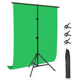 Fotobakgrunn med T-Stativ & Tilbehør - 1 x 2 m - Grønn