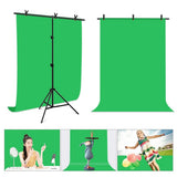 Fotobakgrunn med T-Stativ & Tilbehør - 1 x 2 m - Grønn