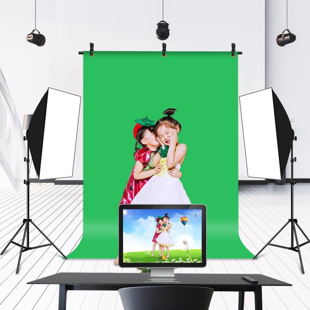 Fotobakgrunn med T-Stativ & Tilbehør - 1 x 2 m - Grønn