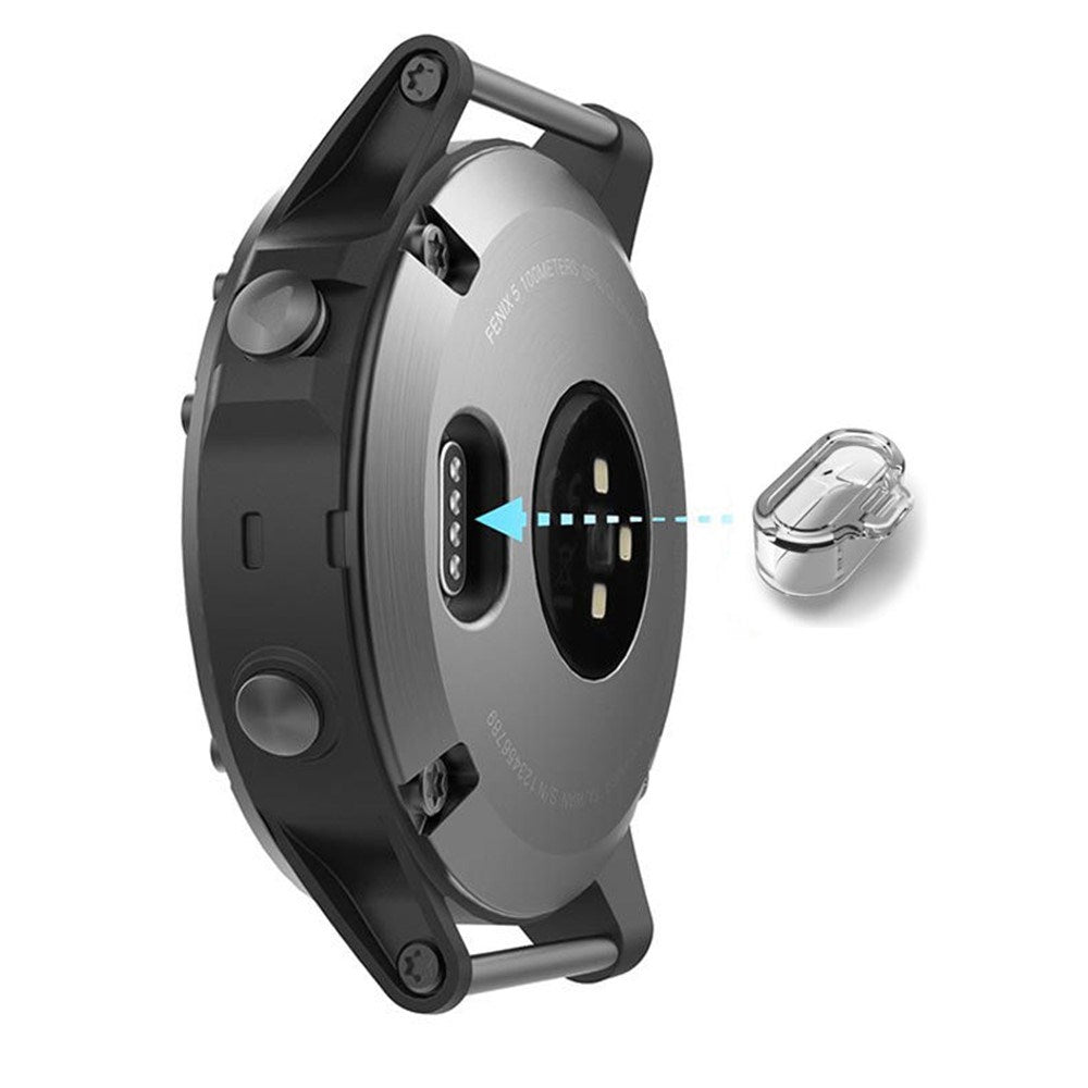 Silikon Støvbeskyttelsesplugg til Garmin Forerunner 955 / 255 / 255S - Svart