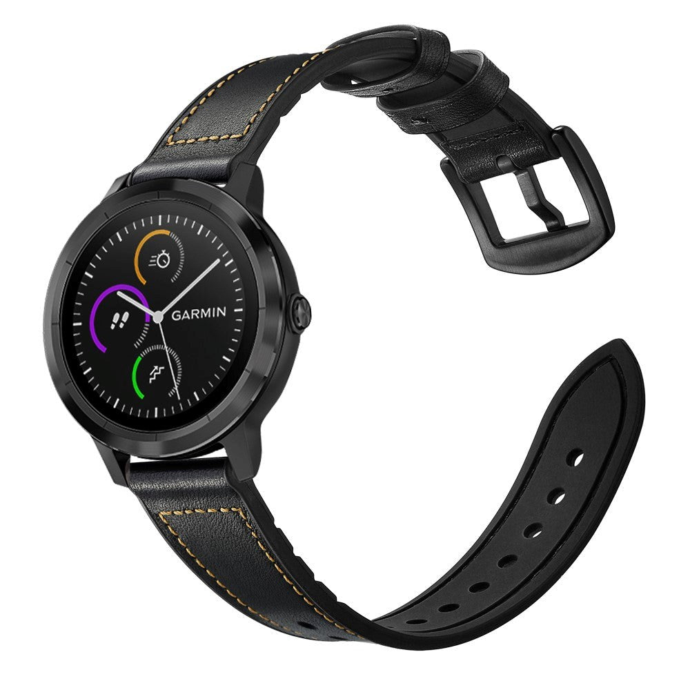 Smartwatch Skinnreim (20mm) Ekte Skinnreim - Svart