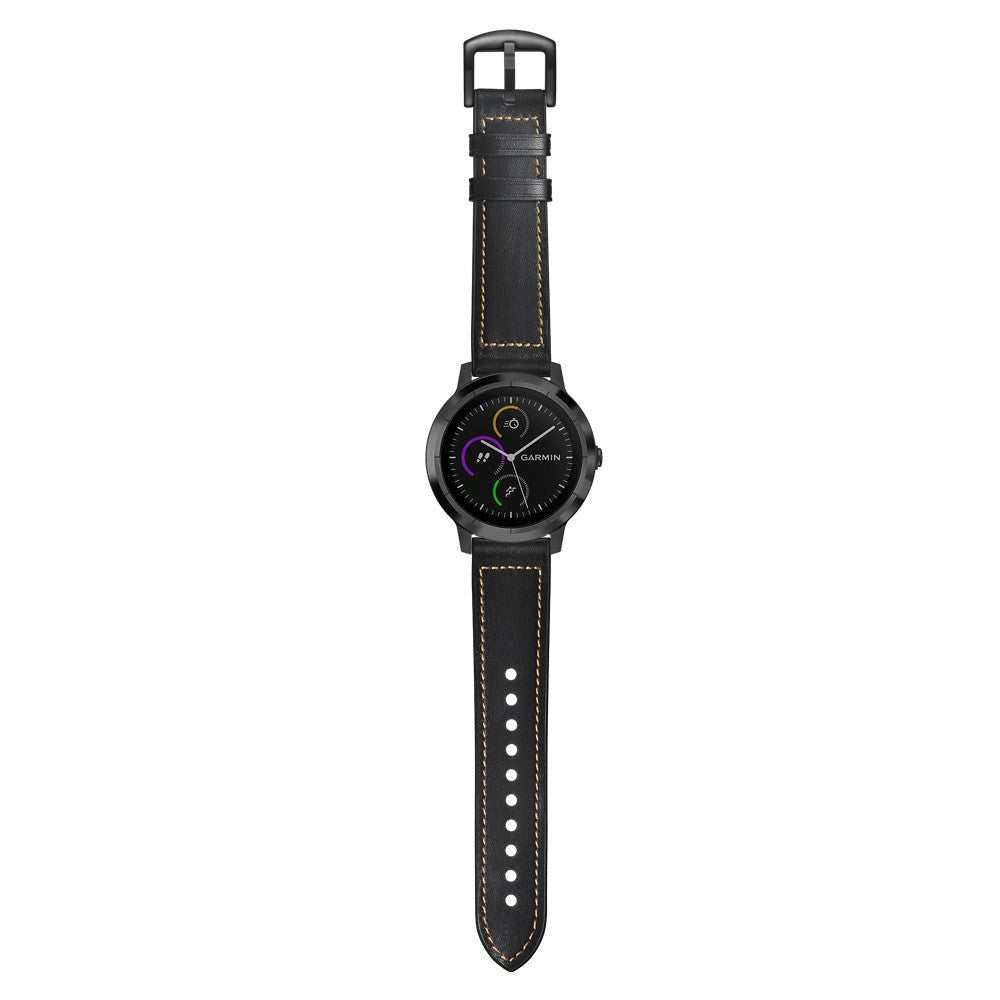 Smartwatch Skinnreim (20mm) Ekte Skinnreim - Svart