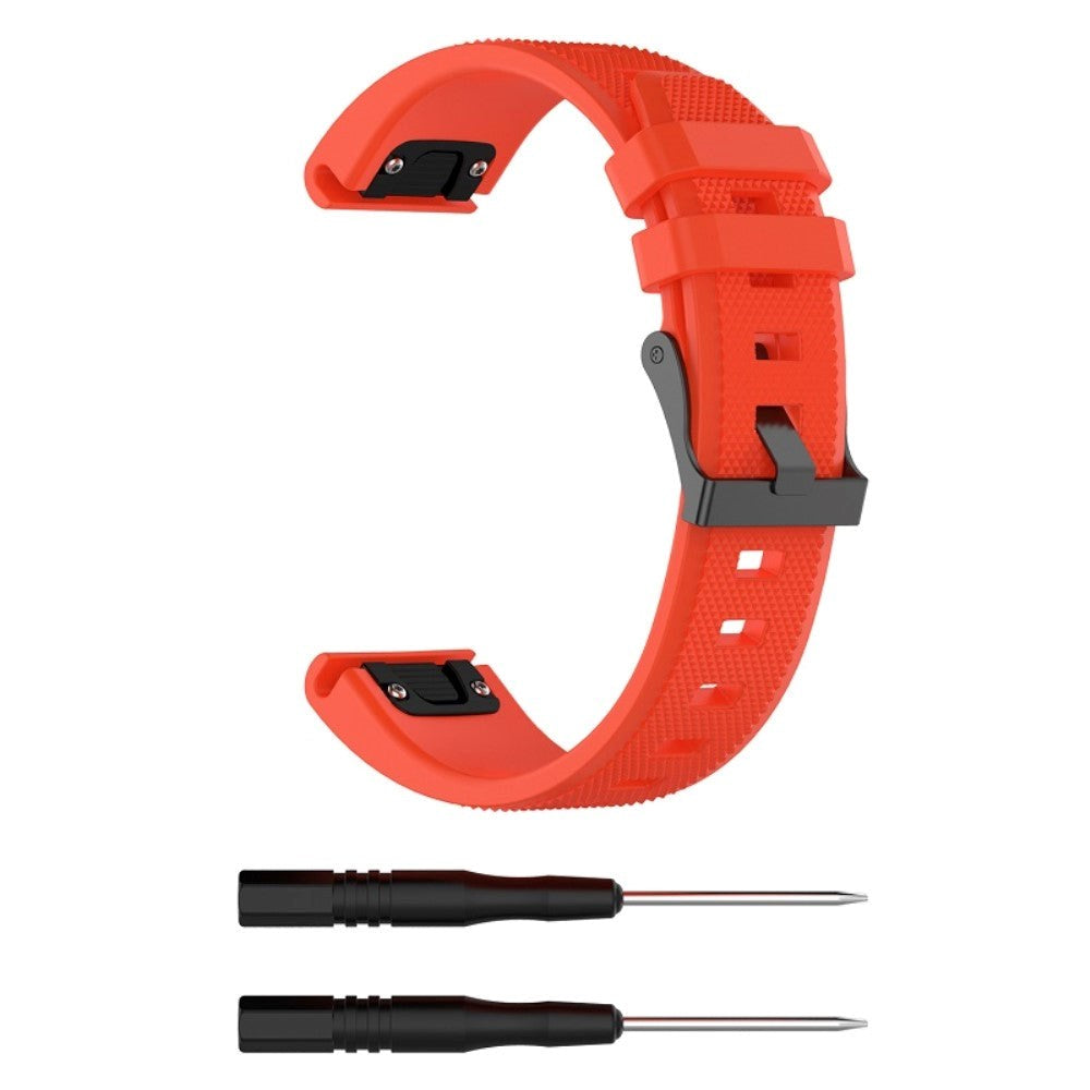 Universal Garmin Riflet Silikon 22mm QuickFit Reim - Oransje