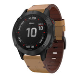 Universal Garmin 22mm QuickFit  Ekte Skinn Reim - Brun