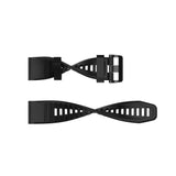 Universal Garmin 22mm QuickFit Rutete Silikon Reim - Svart