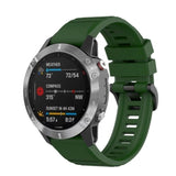 Universal Garmin 22mm QuickFit Rutete Silikon Reim - Army Grønn