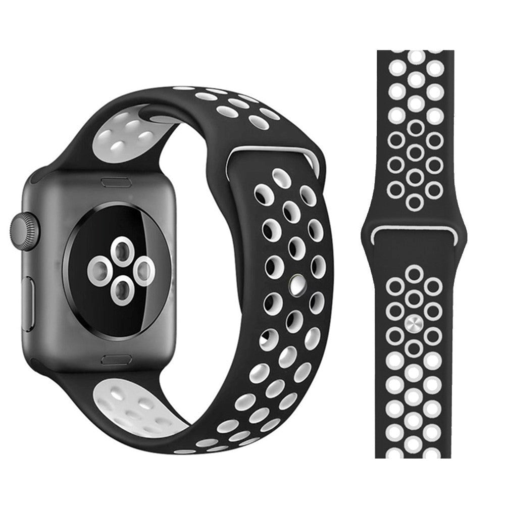 Apple Watch Tofarget Silikon Smartwatch-rem (38/40/SE/41/42mm) - Svart / Hvit