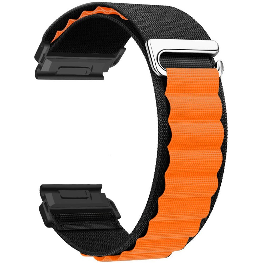 Universal Garmin 26mm Nylon Remm - Svart / Oransje