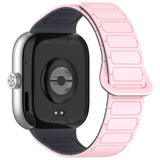 Xiaomi Smart Band 9 Pro / 8 Pro Tofarget Magnetisk Fleksibel Plast Rem - Rosa / Grå