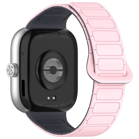 Xiaomi Smart Band 9 Pro / 8 Pro Tofarget Magnetisk Fleksibel Plast Rem - Rosa / Grå