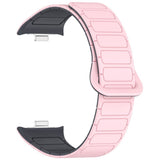 Xiaomi Smart Band 9 Pro / 8 Pro Tofarget Magnetisk Fleksibel Plast Rem - Rosa / Grå