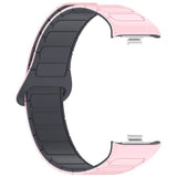 Xiaomi Smart Band 9 Pro / 8 Pro Tofarget Magnetisk Fleksibel Plast Rem - Rosa / Grå