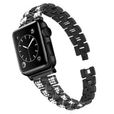 Apple Watch (42/44/SE/45/46/49mm)  Metal Klokkerem med Rhinsten - Svart