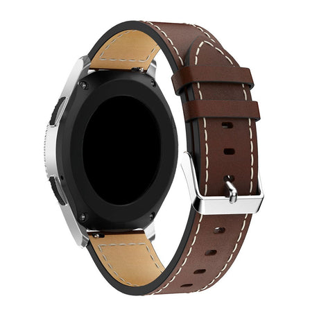 Universal Smartwatch 20mm Klassisk Klokkerem i Skinn - Kaffe Brun