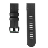 Universal Garmin-stropp (26mm QuickFit) skinn- og silikonrem - svart