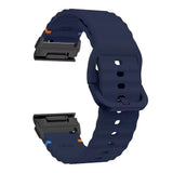 Universal Garmin 26mm QuickFit EIDERWOOD Wavy Silikon Reim - Blå