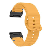 Universal Garmin 26mm QuickFit EIDERWOOD Wavy Silikon Reim - Gul