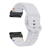 Universal Garmin 26mm QuickFit EIDERWOOD Wavy Silikon Reim - Grå