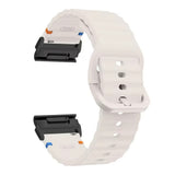 Universal Garmin 26mm QuickFit EIDERWOOD Wavy Silikon Reim - Beige