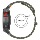Universal Garmin 22mm QuickFit EIDERWOOD Wavy Silikon Reim - Gul