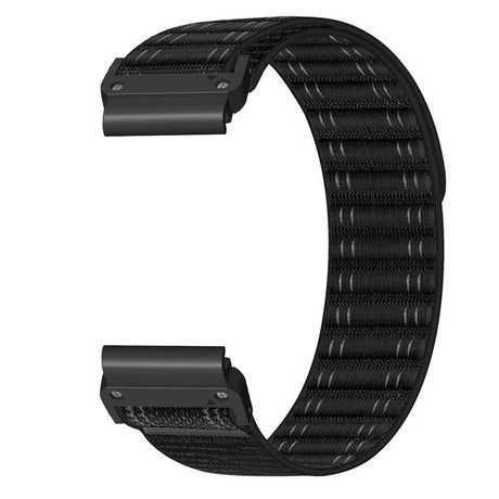 Universal Garmin 22mm QuickFit EIDERWOOD Nylon Loop Klokkereim - Svart