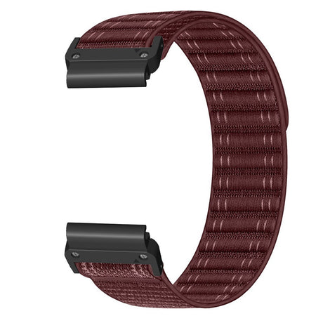 Universal Garmin 22mm QuickFit EIDERWOOD Nylon Loop Klokkereim - Rød