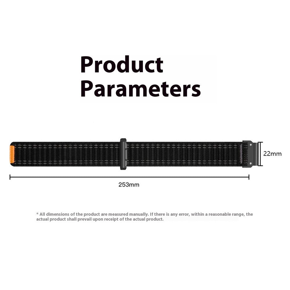 Universal Garmin 22mm QuickFit EIDERWOOD Nylon Loop Klokkereim - Rød
