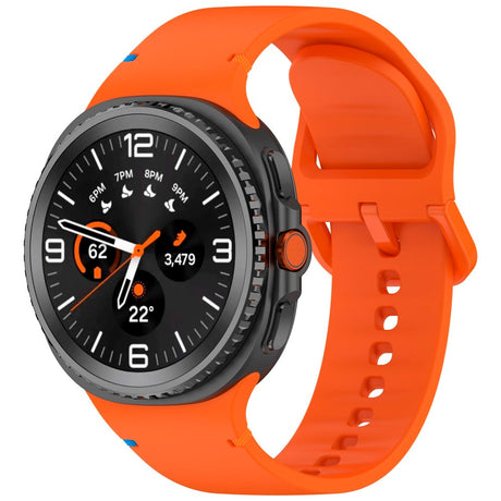 EIDERWOOD Samsung Galaxy Watch 8 / 8 Classic (40 / 44 / 46mm) Silikon Rem m. Søm - Orange