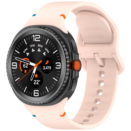 EIDERWOOD Samsung Galaxy Watch 8 / 8 Classic (40 / 44 / 46mm) Silikon Rem m. Søm - Pink