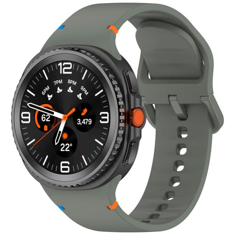 EIDERWOOD Samsung Galaxy Watch 8 / 8 Classic (40 / 44 / 46mm) Silikon Rem m. Søm - Army Green
