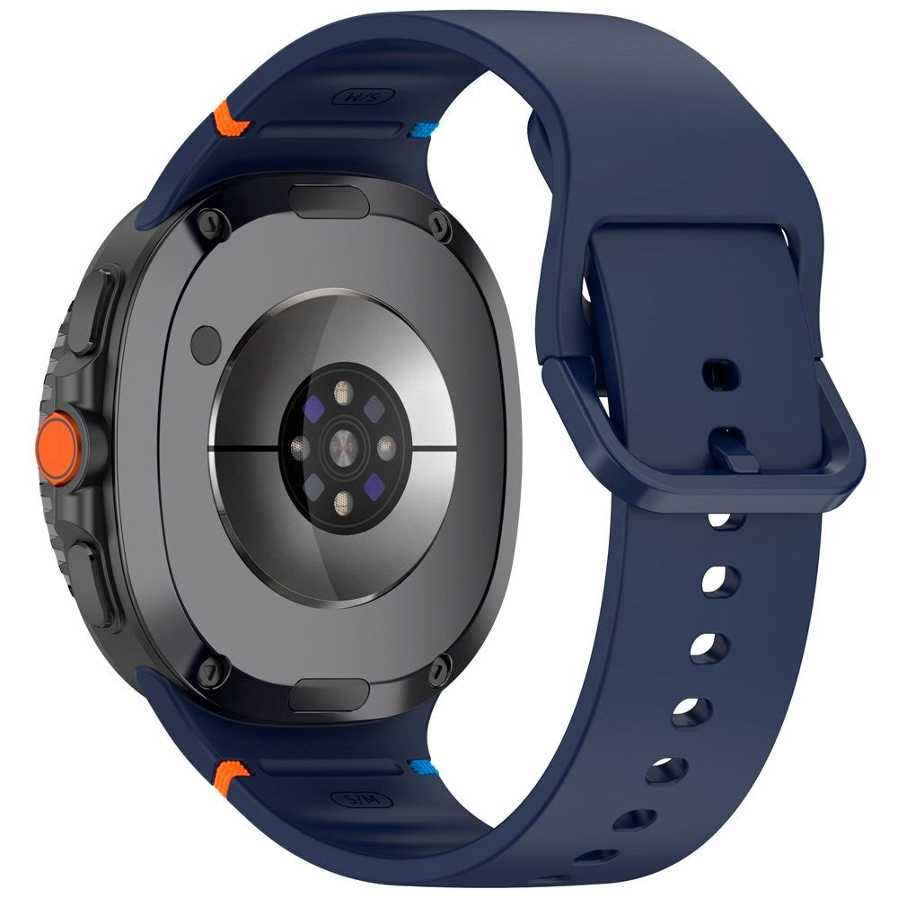 EIDERWOOD Samsung Galaxy Watch 8 / 8 Classic (40 / 44 / 46mm) Silikon Rem m. Søm - Midnight Blue