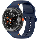 EIDERWOOD Samsung Galaxy Watch 8 / 8 Classic (40 / 44 / 46mm) Silikon Rem m. Søm - Midnight Blue