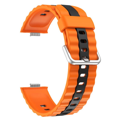 Huawei Watch Fit 4 Pro / 4 / 3 EIDERWOOD Tofarget Silikon Rem - Oransje / Svart