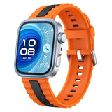Huawei Watch Fit 5 Pro / 5 / 4 Pro / 4 / 3 EIDERWOOD Tofarget Silikon Rem - Oransje / Svart