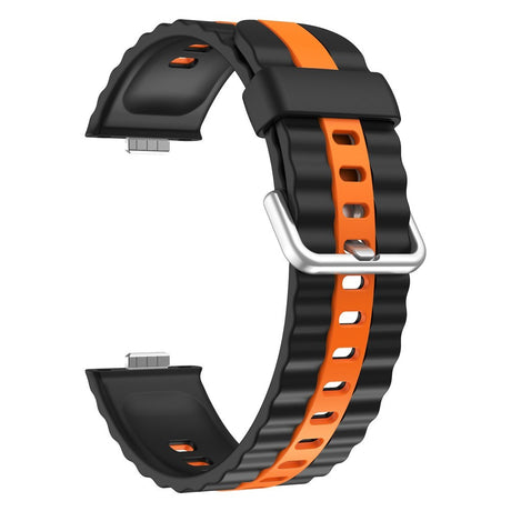 Huawei Watch Fit 4 Pro / 4 / 3 EIDERWOOD Tofarget Silikon Rem - Svart / Oransje