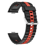 Huawei Watch Fit 5 Pro / 5 / 4 Pro / 4 / 3 EIDERWOOD Tofarget Silikon Rem - Svart / Rød