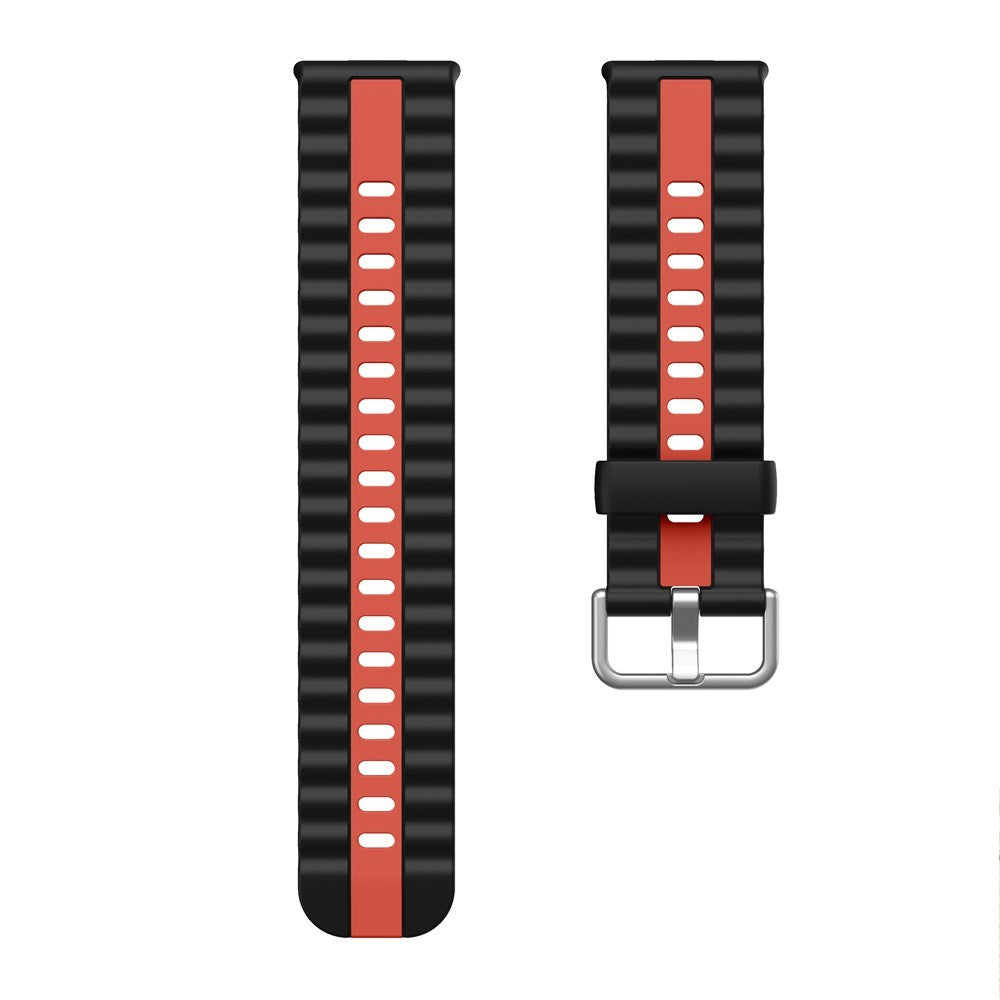 Huawei Watch Fit 5 Pro / 5 / 4 Pro / 4 / 3 EIDERWOOD Tofarget Silikon Rem - Svart / Rød