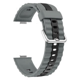 Huawei Watch Fit 5 Pro / 5 / 4 Pro / 4 / 3 EIDERWOOD Tofarget Silikon Rem - Grå / Svart