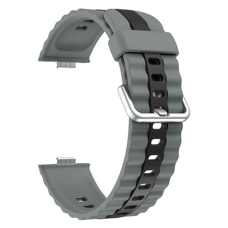 Huawei Watch Fit 4 Pro / 4 / 3 EIDERWOOD Tofarget Silikon Rem - Grå / Svart