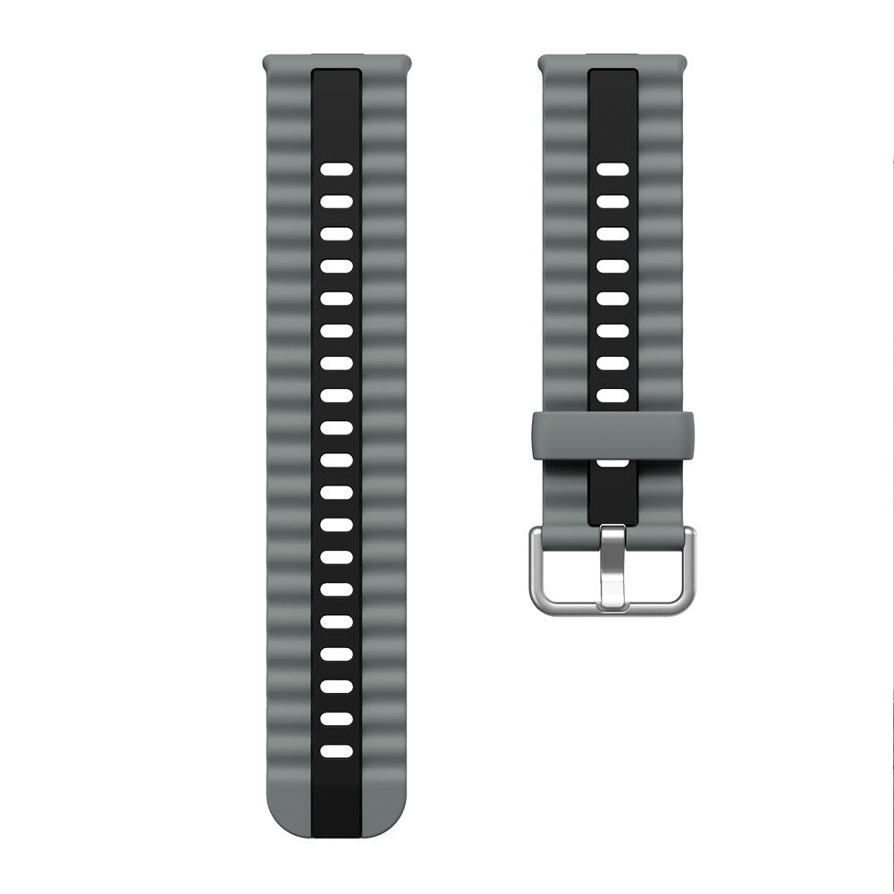Huawei Watch Fit 5 Pro / 5 / 4 Pro / 4 / 3 EIDERWOOD Tofarget Silikon Rem - Grå / Svart