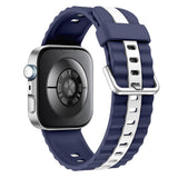 Huawei Watch Fit 4 Pro / 4 / 3 EIDERWOOD Tofarget Silikon Rem - Blå / Hvit