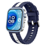 Huawei Watch Fit 4 Pro / 4 / 3 EIDERWOOD Tofarget Silikon Rem - Blå / Hvit