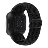 Fitbit Versa 3 Justerbar Nylon Stoffstropp - Svart